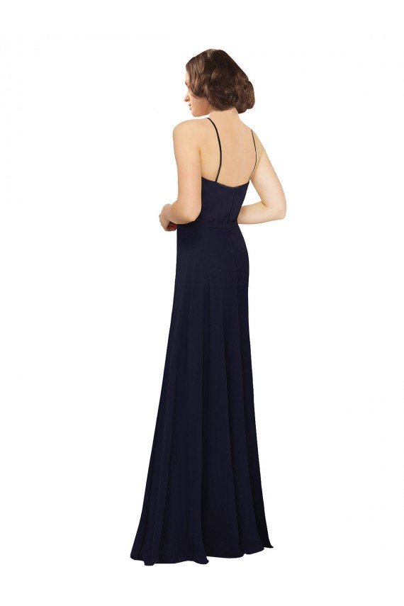 Outlet Chiffon Bridesmaids Dress with Scoop Neckline