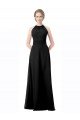 Outlet Full Length Chiffon Sweetheart Bridesmaid Dress with An Illlusion Overlay