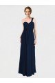 Outlet Full Length Long Chiffon Bridesmaid Gown with Sweetheart Neckline