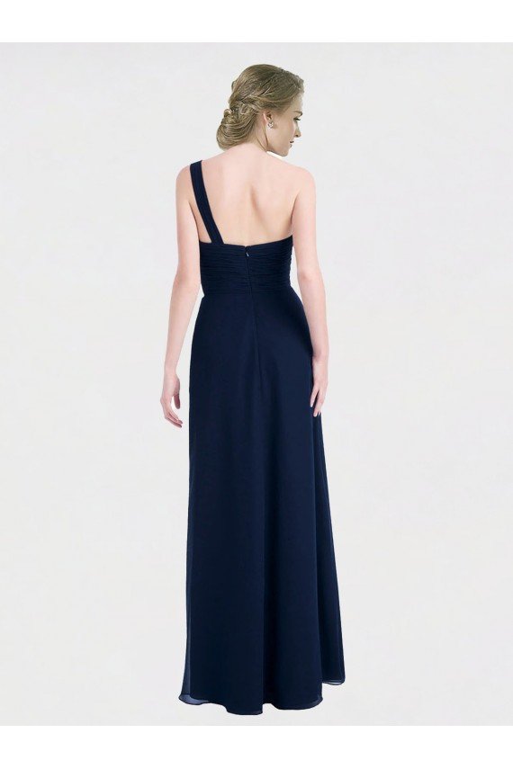 Outlet Full Length Long Chiffon Bridesmaid Gown with Sweetheart Neckline