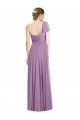 Outlet Flutter Sleeves One Shoulder Long Chiffon Bridesmaid Dress