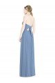 Outlet Halter Neck Tie Back Long Chiffon Bridesmaid Dress