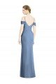 Outlet Draped Cold Shoulder Sweetheart Long Chiffon Formal Bridesmaid Dress