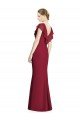 Outlet V-Neck V-Back Long Chiffon Bridesmaid Dress