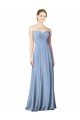 Outlet Draped Strapless Sweetheart Full Length Chiffon Bridesmaid Dress
