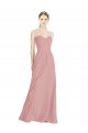 Outlet Daped A-Line Chiffon Bridesmaid Dress with Pleated Sweetheart Bodice