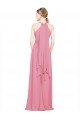 Outlet Halter Neck Keyhole A-Line Chiffon Bridesmaid Dress