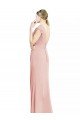 Outlet Chiffon Cap Sleeves Long Bridesmaid Dress with Keyhole