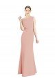 Outlet Full Length Long Chiffon Bridesmaid Dress with Pleated Lace Waist