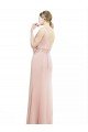 Outlet Full Length Long Chiffon Bridesmaid Dress with Pleated Lace Waist