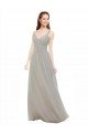 Outlet Chiffon Bridesmaid Dress with Ruched Draped Bodice