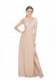 Outlet Chiffon Bridesmaids Dress with Matching Chiffon Tie Sash