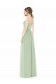Outlet Strapless Draped Bodice Maxi Bridesmaid Dress with Front Slits
