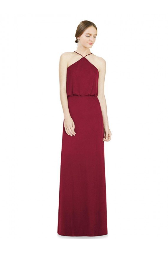 Outlet Sleek Halter Neck A-Line Chiffon Bridesmaid Dress
