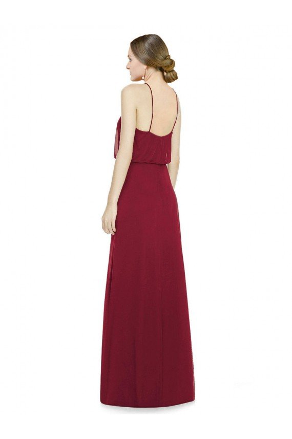 Outlet Sleek Halter Neck A-Line Chiffon Bridesmaid Dress