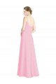 Outlet Spaghetti Straps A-Line Chiffon Bridesmaid Dress Low Back