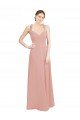 Outlet Ruched Sweetheart Halter Neckline Chiffon Bridesmaid Dress with Tie Open Back