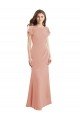 Outlet Cap Sleeves Long Chiffon Bridesmaid Dress / Prom Dress with Low V-Back