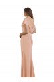Outlet Cap Sleeves Long Chiffon Bridesmaid Dress / Prom Dress with Low V-Back