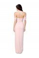 Outlet High Low Off the Shoulder Strapless Ruched Chiffon Bridesmaid Dress