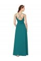 Outlet Simple Chiffon Bridesmaid Dress with High Halter Neckline