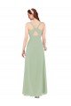 Outlet Feminine Chiffon Bridesmaid Dress with Ruching and V-Neckline
