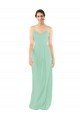 Outlet Classic Long Chiffon Bridesmaid Dress with V-Neck