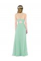 Outlet Classic Long Chiffon Bridesmaid Dress with V-Neck