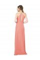 Outlet Modern Long Chiffon Bridesmaid Dress with Keyhole Back