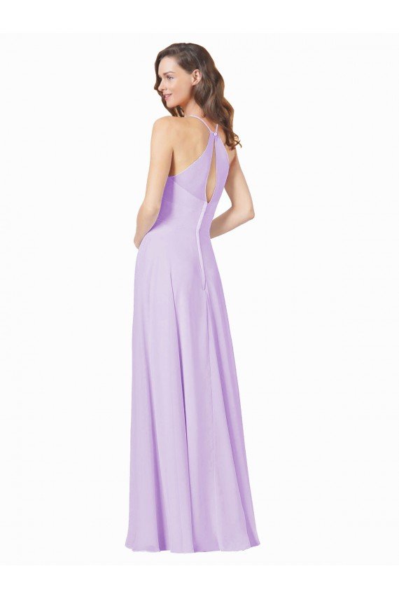 Outlet Simple Chiffon Bridesmaid Dress with Pocket