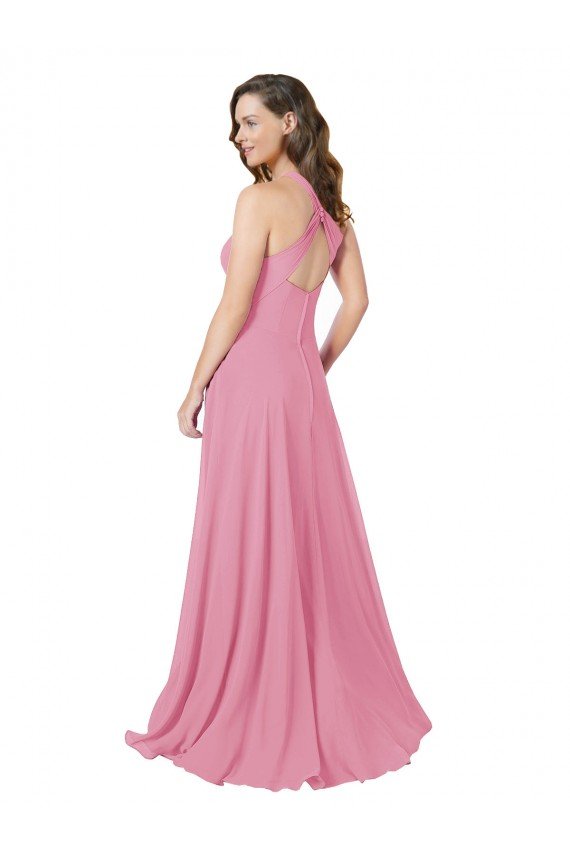 Outlet Chiffon Bridesmaid Dress / Prom Dress with Keyhole Front