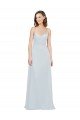 Outlet Slim A-Line Chiffon Bridesmaid Dress with Spaghetti Strap Gathered Bodice