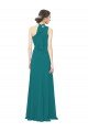 Outlet One Shoulder Chiffon Bridesmaids Dress with Scarf Tie Neckline