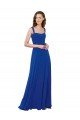 Outlet Square Neck A-Line Long Floor Length Chiffon Bridesmaid Dress