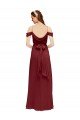Outlet Grecian Inspired Draped Off the Shoulder Long Chiffon Bridesmaid Dress