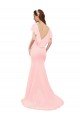 Outlet Fit and Flare Chiffon Bridesmaid Dress with V-Neck and Flutter Sleeves
