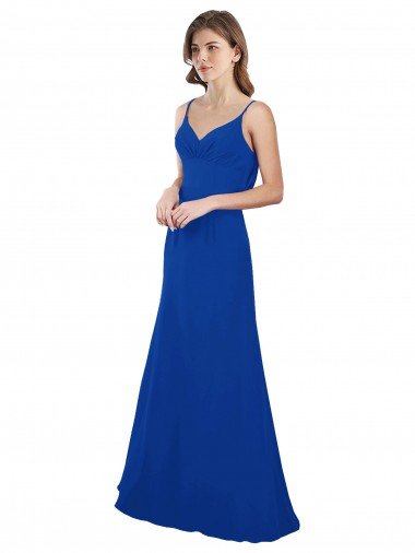 Outlet Softly Flared Chiffon Bridesmaid Dress with Sweetheart Neckline