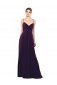Outlet Floor Length A-Line Chiffon Bridesmaid Dress with Criss Cross Back
