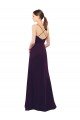 Outlet Floor Length A-Line Chiffon Bridesmaid Dress with Criss Cross Back