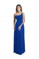 Outlet One Shoulder A-Line Chiffon Bridesmaid Dress with Pleated Bodice