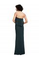 Outlet Strapless Chiffon Bridesmaid Dress with cascading Flounce Crop Top Bodice