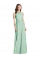 Outlet Cutout Open Back Shirred Halter Maxi Bridesmaid Dress