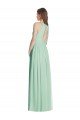 Outlet Cutout Open Back Shirred Halter Maxi Bridesmaid Dress
