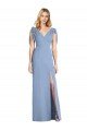 Outlet Bow-Shoulder Sleeveless Deep V-Back Mermaid Bridesmaid Dress