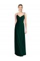 Outlet Wide V-Neck Long Spaghetti Strap Chiffon Bridesmaid Dress