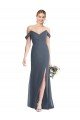 Outlet Off the Shoulder Criss Cross Bodice Trumpet Chiffon Bridesmaid Dress