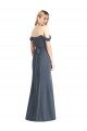Outlet Off the Shoulder Criss Cross Bodice Trumpet Chiffon Bridesmaid Dress