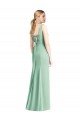 Outlet Sleeveless Tie Back Chiffon Trumpet Chiffon Bridesmaid Dress