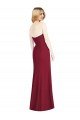 Outlet Strapless Chiffon Trumpet Bridesmaid Dress with Front Slit