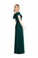 Outlet Ruffled Cold-Shoulder Maxi Chiffon Bridesmaid Dress